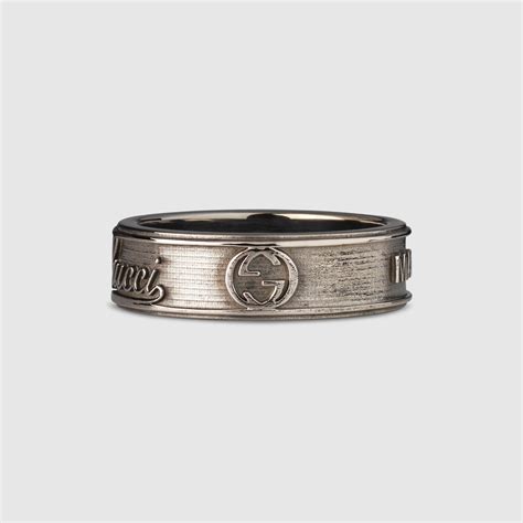 gucci mens wedding ring|Gucci trademark ring in gold.